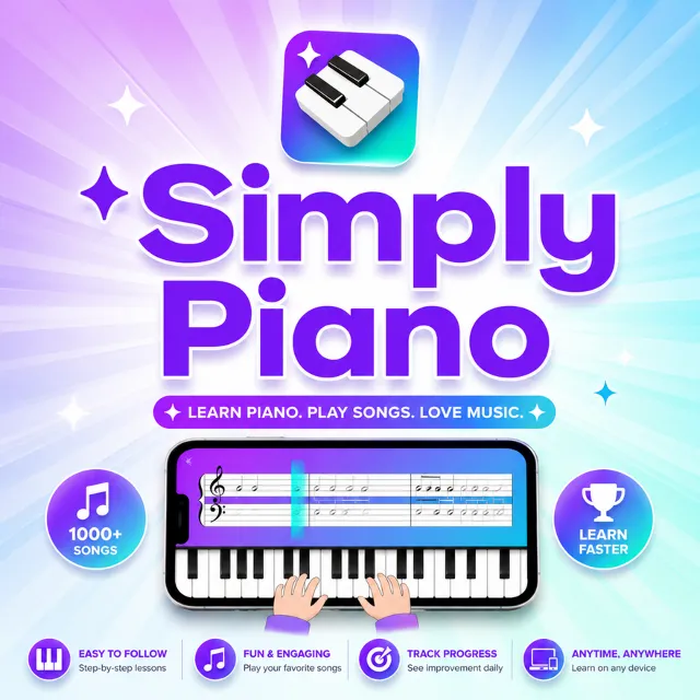 Simply Piano и подписка Premium на 1-3 месяца