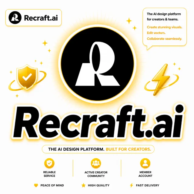 ПОДПИСКА на план Recraft.AI PRO — 1 МЕСЯЦ