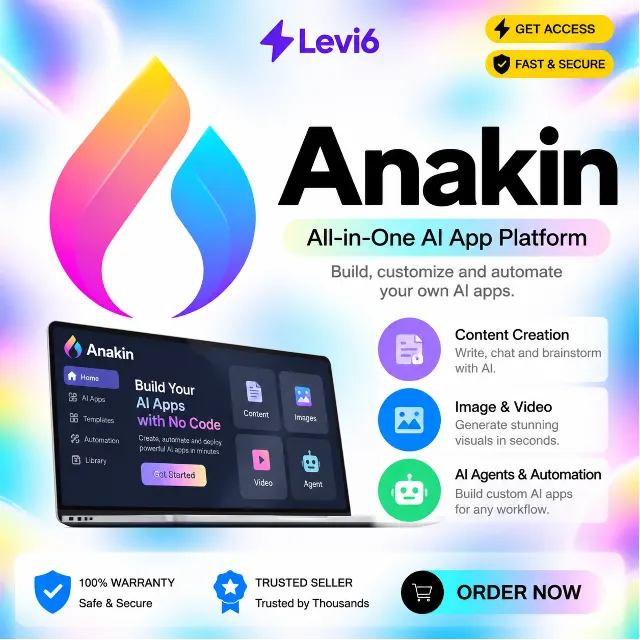 Anakin AI | Basic Plan | Подписка на 1 месяц на вашем аккаунте