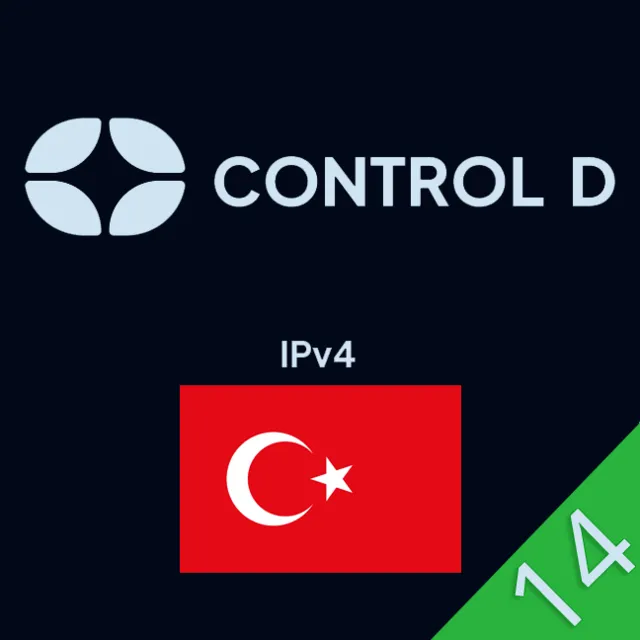 ControlD / Control D / Турция (IPv4) - 14 дней