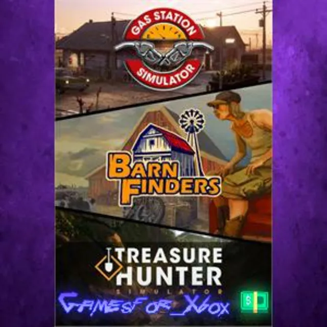 ☀️Gas Station Simulator + Barn Finders + Treasure Hunter Simulator BUNDLE XBOX