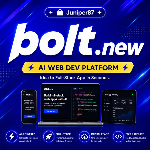 bolt.new Pro (10 миллионов)подписка на 1 месяц