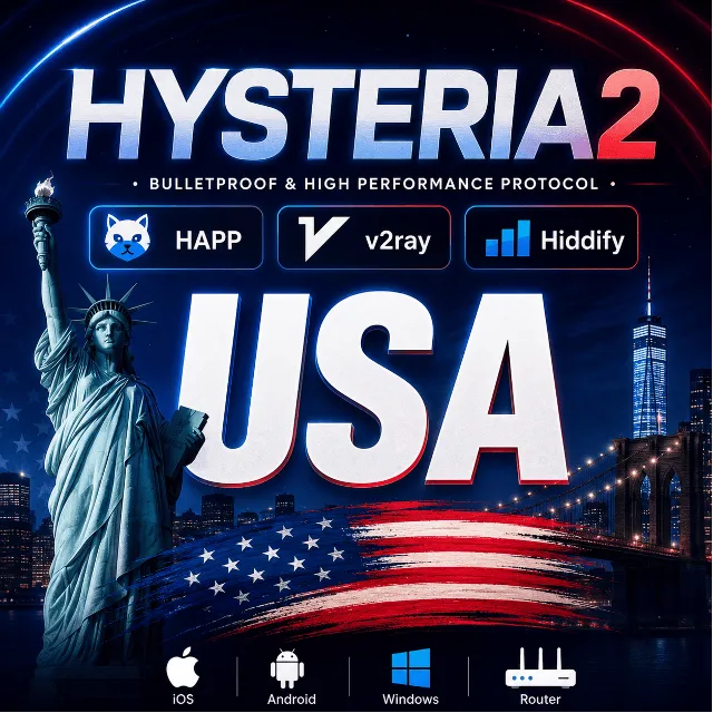 VPN ВПН VLESS США ЛИЧНЫЙ HAPP +27 локаций и белые списки РОУТЕР БЕЗЛИМИТ ОБХОД БС