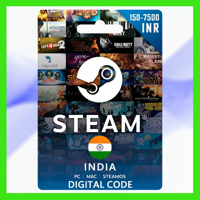 ✅Steam Gift Card Индия [КОД ПОПОЛНЕНИЯ] [150-5000 INR]