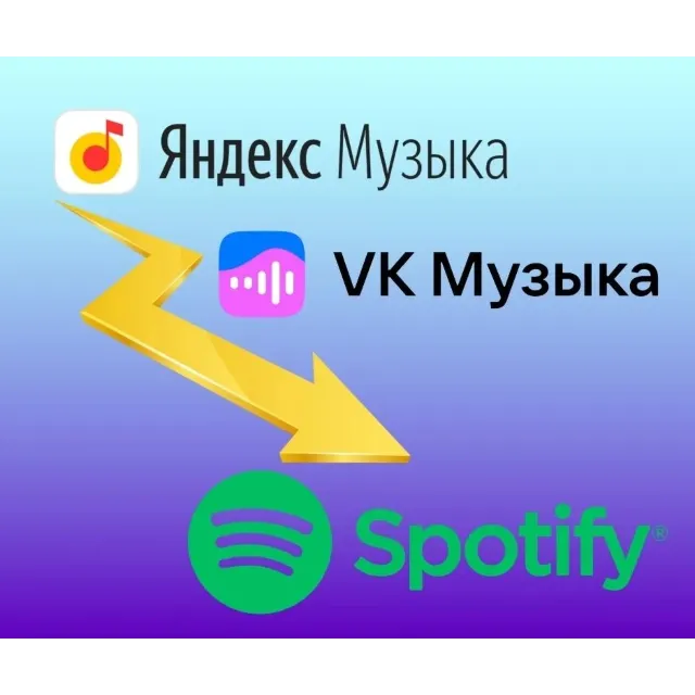 Перевод Плейлистов из VK и Яндекс.Музыка в Spotify