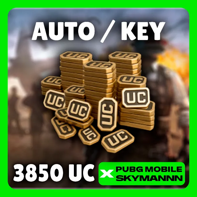 24/7 АВТО | 3850 UC КЛЮЧ | PUBG Mobile GLOBAL