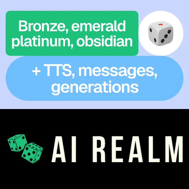 🎲 Ai Realm | Bronze, platinum, emerald, obsidian | Месяц | Без входа
