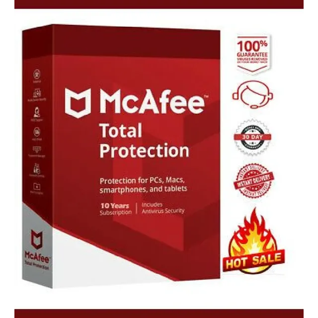 McAfee обеспечивает полную защиту двухлетнего ключа для