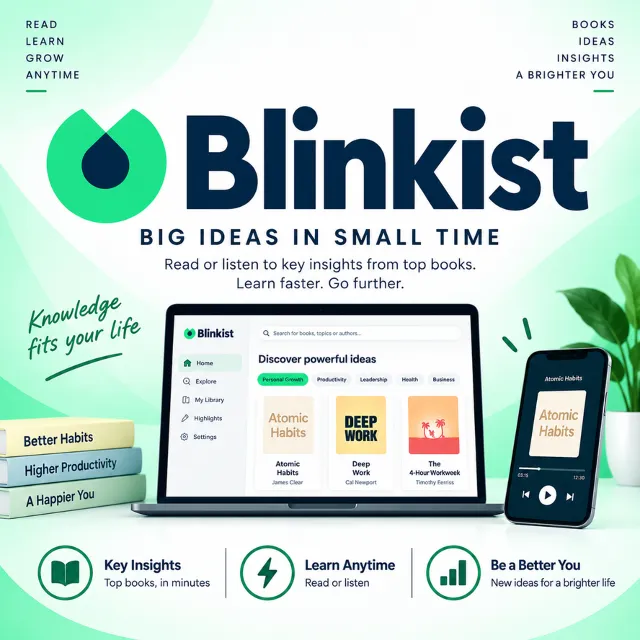 Премиум подписка Blinkist 1-12 месяцев