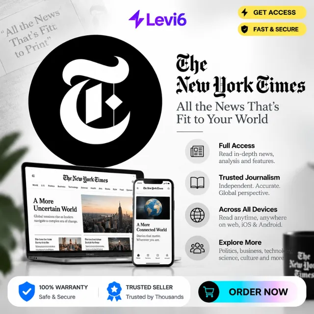 Подписка New York Times 1-12 месяцев
