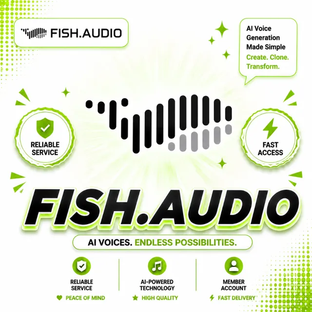 План Fishaudio Plus — подписка на 1 месяц