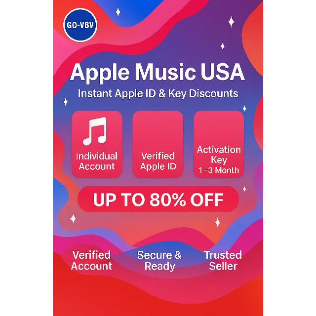 Apple Music США или ключ1/3M🗓️|ID США Подтверждённый🚀
