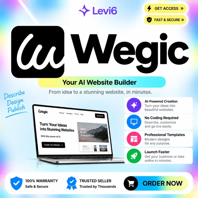 Подписка Wegic ai Starter/Premium на 1 месяц 丨Wegic.ai