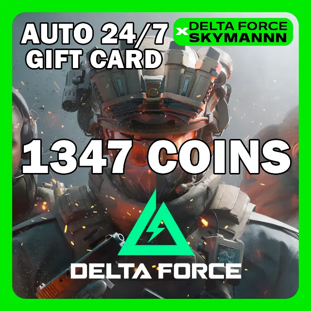 АВТО КАРТА ПОПОЛНЕНИЯ 1347 DELTA COINS DELTA FORCE 24/7