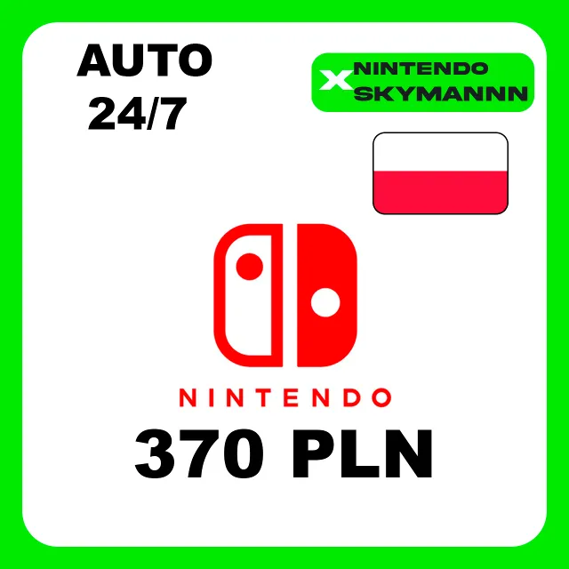 АВТО КАРТА ПОПОЛНЕНИЯ Nintendo eShop 370 PLN ПОЛЬША