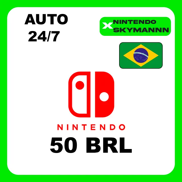 АВТО КАРТА ПОПОЛНЕНИЯ Nintendo eShop 50 BRL БРАЗИЛИЯ