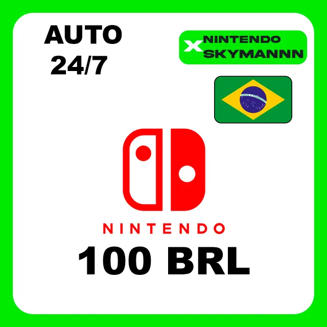 АВТО КАРТА ПОПОЛНЕНИЯ Nintendo eShop 100 BRL БРАЗИЛИЯ
