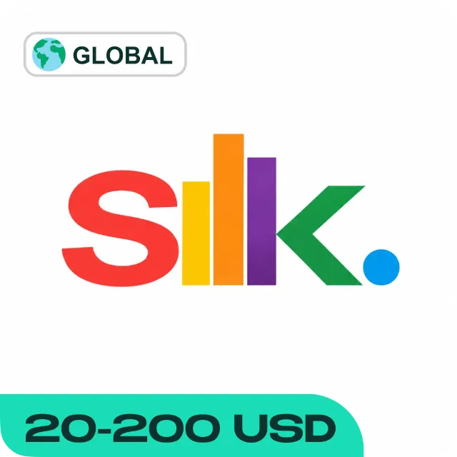 S1LKPAY ПОДАРОЧНАЯ КАРТА 1-200$ GLOBAL АВТО КОД 24/7