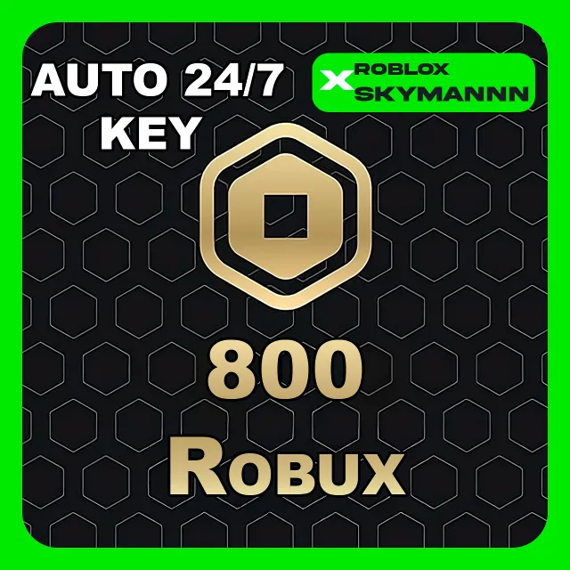 800 ROBUX КАРТА ПОПОЛНЕНИЯ ROBLOX GLOBAL АВТО 24/7