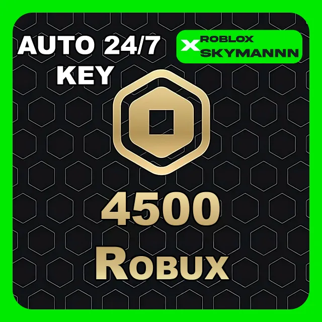 4500 ROBUX КАРТА ПОПОЛНЕНИЯ ROBLOX GLOBAL АВТО 24/7