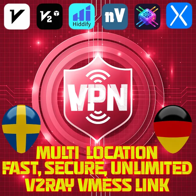 2 Недел V2Ray VPN Мультилокация —10Гбит/с —1месяц 999ГБ