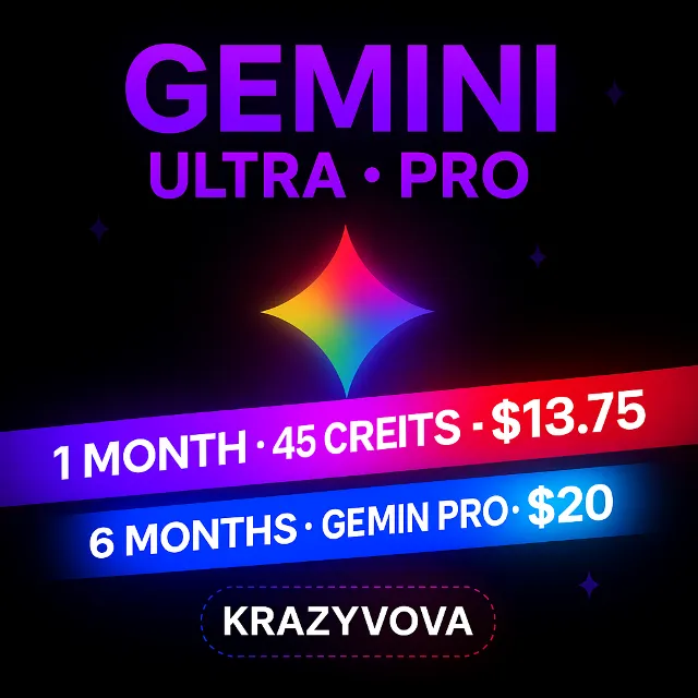 🚀 Аккаунты Gemini AI | Планы Pro и Ultra + 2 ТБ