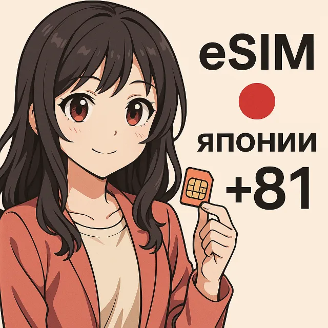Esim номер Японии +81 для приема СМС еСим