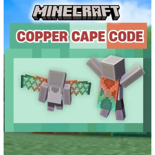 ⚡INSTANT⚡Minecraft Copper Cape Code - Java &amp; Bedrock ⚡