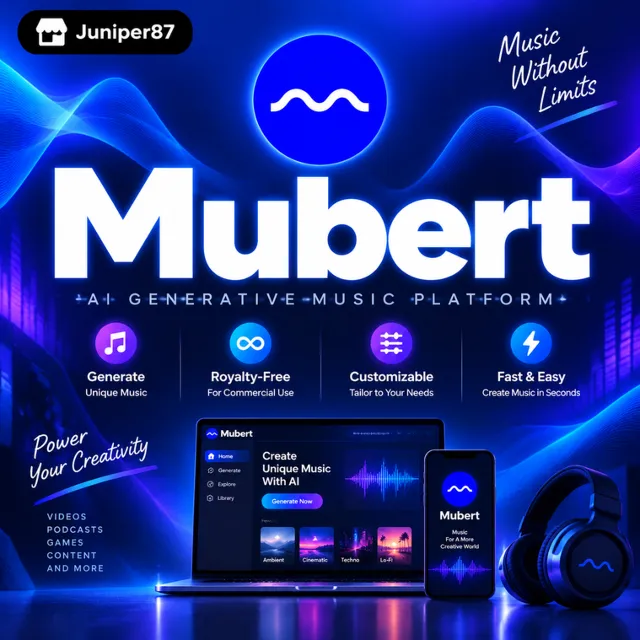 Mubert AI | Подписка Creator/Pro — 1 месяц