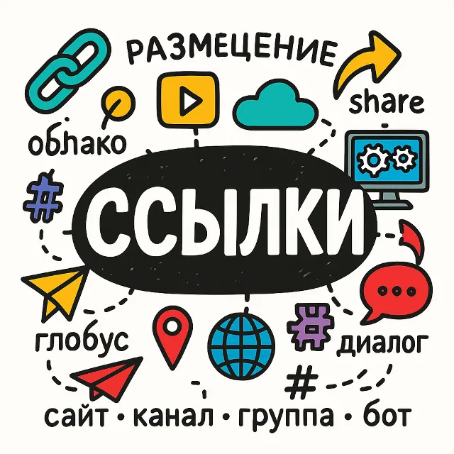 Размещение ссылок на сайт, группу, канал, бота и т.д 🚀