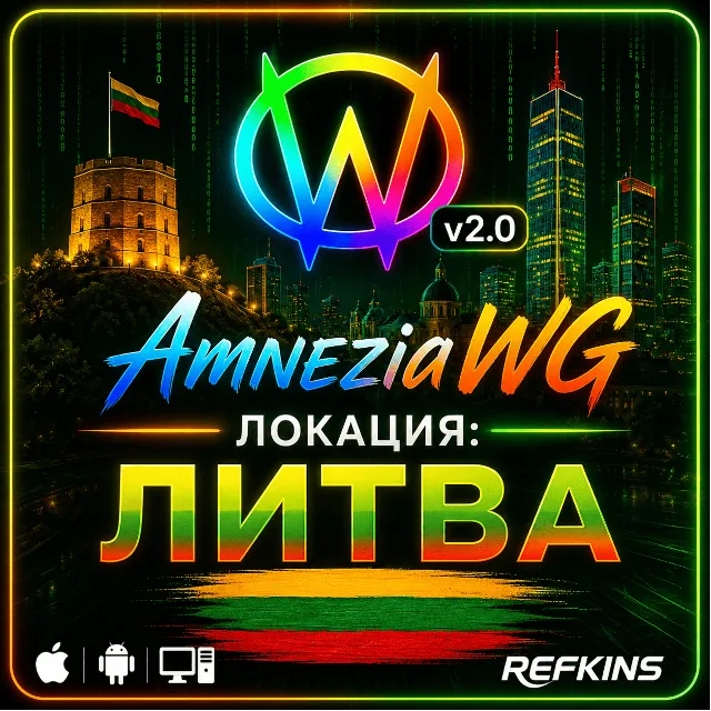 VPN ВПН AMNEZIA 2.0 ЛИТВА ЛИЧНЫЙ AMNEZIAWG БЕЗЛИМИТ PREMIUM РОУТЕР КИНЕТИК МИКРОТИК