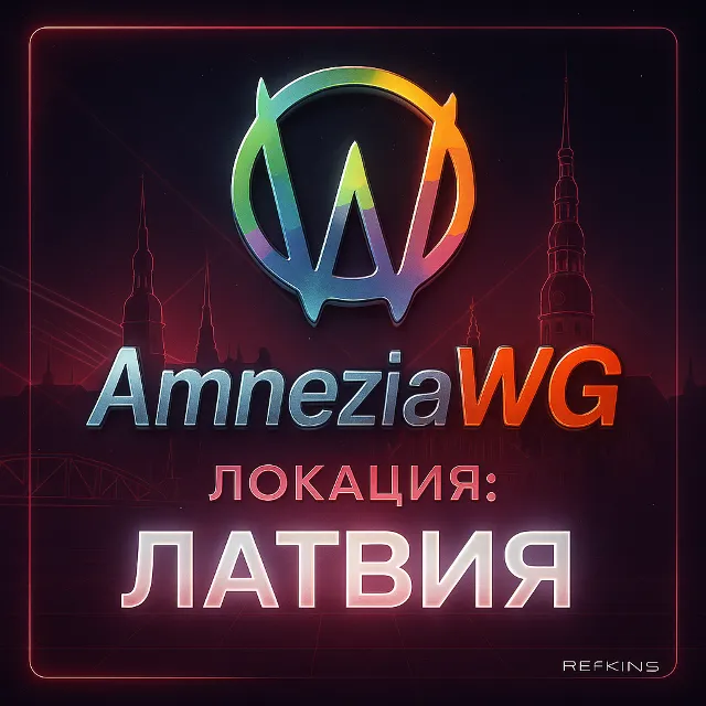 VPN ВПН AMNEZIA v1.5/2.0/3.1 ЛИЧНЫЙ ЛАТВИЯ AMNEZIAWG