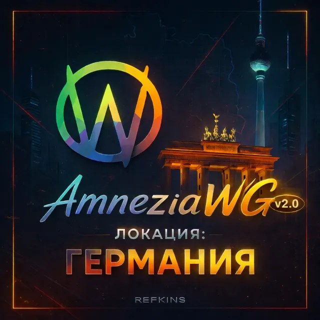 VPN ВПН AMNEZIA v1.5/2.0/3.1 ЛИЧНЫЙ ГЕРМАНИЯ AMNEZIAWG