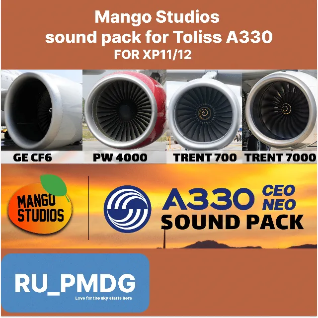 Mango Studios sound pack for Toliss A330 X-Plane 11/12