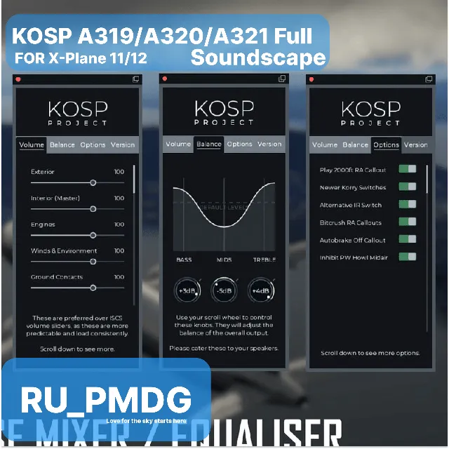 KOSP - A319 / A320 / A321 Full Sound for X-Plane11/12