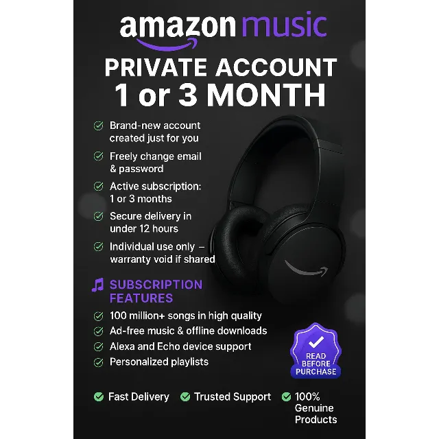 🎶✨Amazon Music✨✨1/3Месяц✨✨ ЛИЧНЫЙ АККАУНТ🎧💯