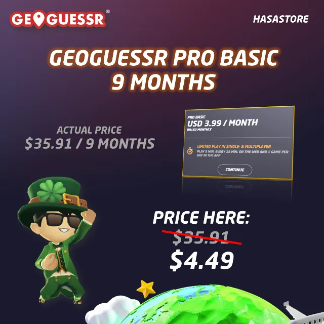 ✅GeoGuessr Pro Basic | Подписка на 9 месяца ⭐