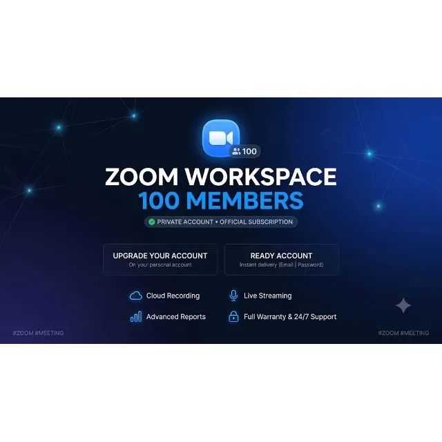 Zoom Workspace 100 участников | 100 пользователей | Upgrade / Ready