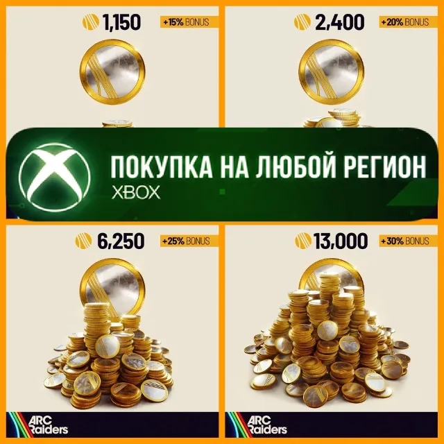 ARC Raiders - Рейдерские Жетоны XBOX Raider Tokens На Любой Регион