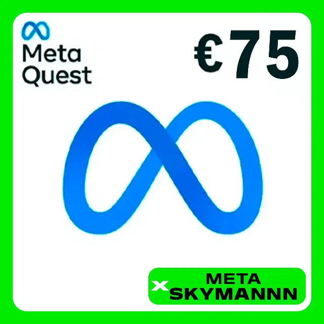 META QUEST 75€ EUR ЕВРОПА КАРТА ПОПОЛНЕНИЯ АВТО 24/7