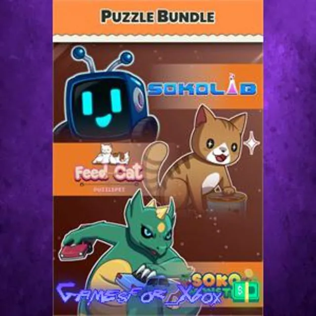 ☀️Puzzle Bundle Windows - Sokomonster, Sokolab and Feed Your Cat WIND