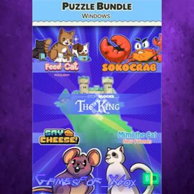 ☀️Puzzle Bundle Windows - Feed Your Cat, Say Cheese, Mimi the Cat new’s Friend,  WIND