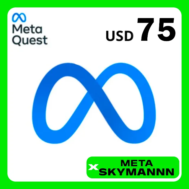 META QUEST 75$ USD США КАРТА ПОПОЛНЕНИЯ АВТО 24/7