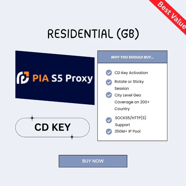 PIA PROXY RESIDENTIAL (GB) CD KEY (МНОГОВАРИАНТНЫЙ)