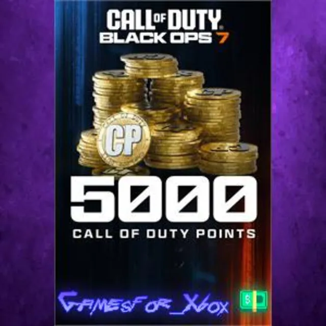 ☀️5,000 Black Ops 7 or Call of Duty Warzone Points XBOX DLC