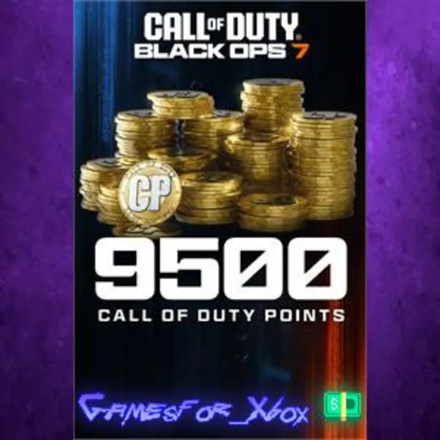 ☀️9,500 Black Ops 7 or Call of Duty Warzone Points XBOX DLC