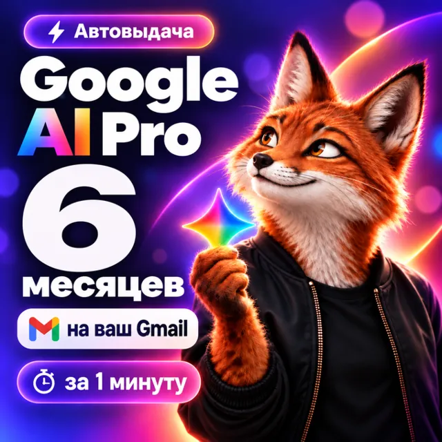 GOOGLE AI PRO 6 МЕСЯЦЕВ | Gemini 3.8, Nano Banana Pro, Veo 3.1, 2 TB | НА ВАШ АККАУНТ