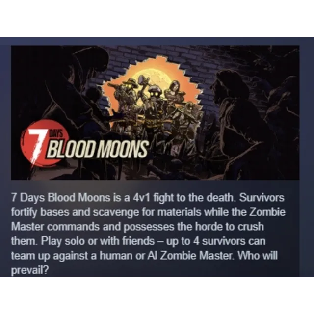 7 Days Blood Moons АВТОДОСТАВКА STEAM GLOBAL МГНОВЕННО ЛИЦЕНЗИЯ