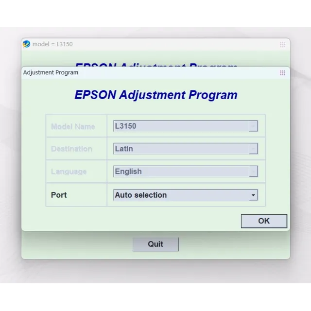 Сброс памперса AdjProg Reset- L3150 L3151