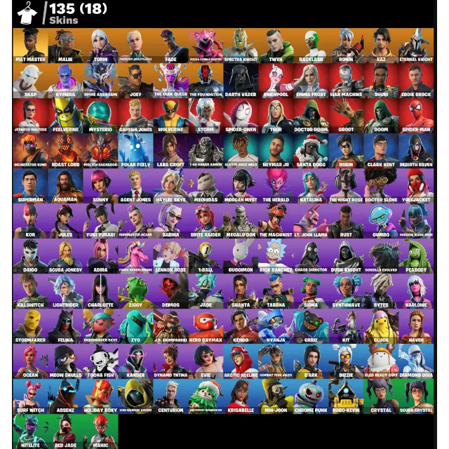 FN (ВСЕ ПЛАТФОРМЫ)💎135 скинов (13 платных) | 600 VB🎁
